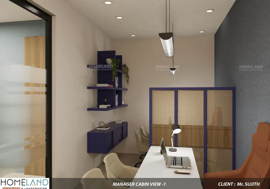 Executive Director Cabin & Workstation — Mr. Sujith Project designed and crafted by Homeland Interiors, Kerala