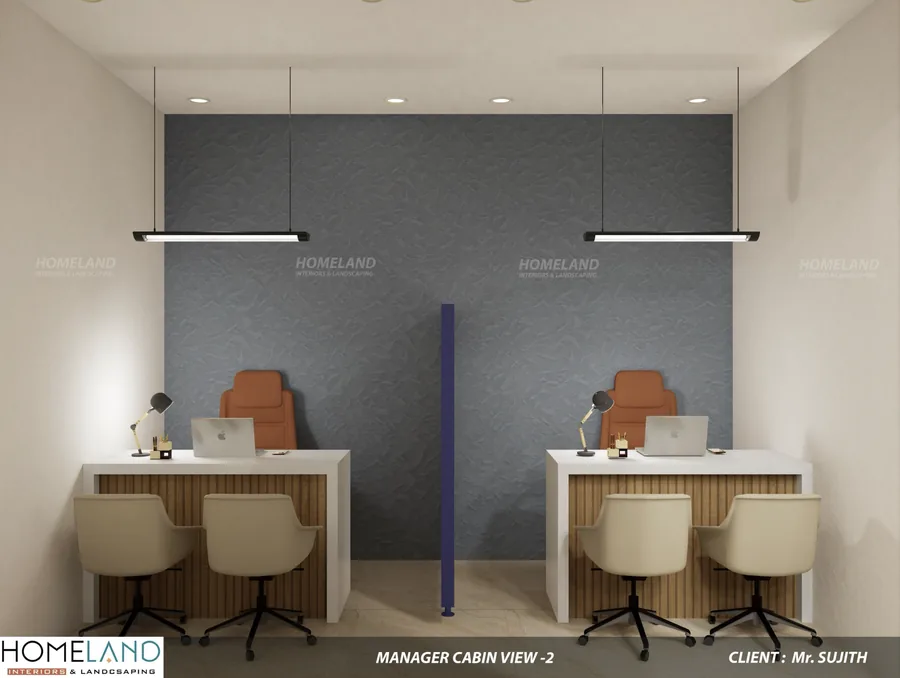 Executive Director Cabin & Workstation — Mr. Sujith Project designed and crafted by Homeland Interiors, Kerala