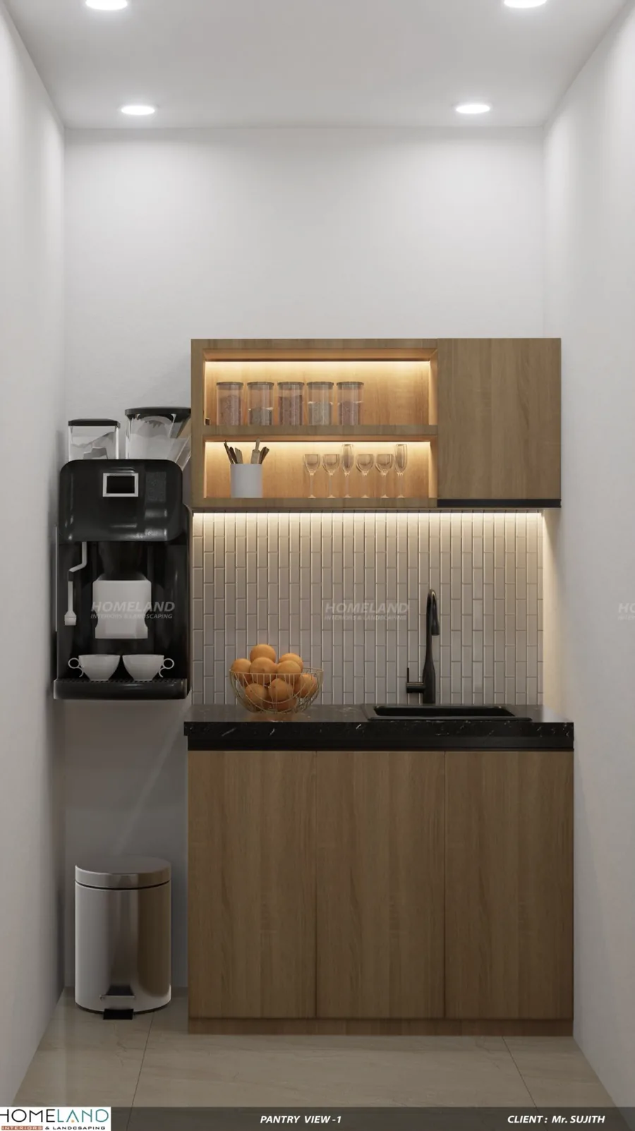 Corporate Cafeteria & Staff Pantry — Mr. Sujith Project designed and crafted by Homeland Interiors, Kerala